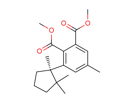 Molecular Structure of 603134-52-7 (1,2-Benzenedicarboxylic acid,
5-methyl-3-[(1R)-1,2,2-trimethylcyclopentyl]-, dimethyl ester)