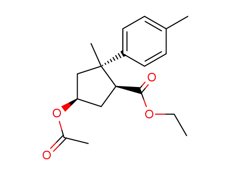 (1S,2S,4R)-4-Acetoxy-2-methyl-2-p-tolyl-cyclopentanecarboxylic acid ethyl ester