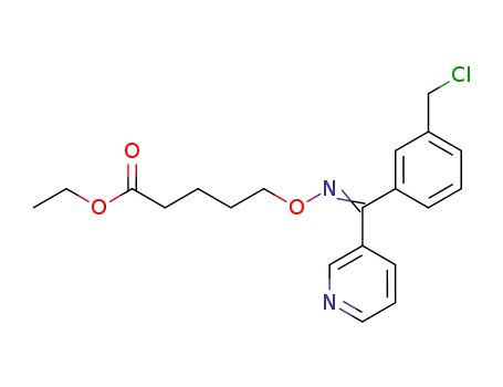 5-[1-(3-Chloromethyl-phenyl)-1-pyridin-3-yl-meth-(E)-ylideneaminooxy]-pentanoic acid ethyl ester