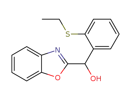 Molecular Structure of 616230-57-0 (2-[α-hydroxy-2'-(ethylthio)benzyl]benzoxazole)