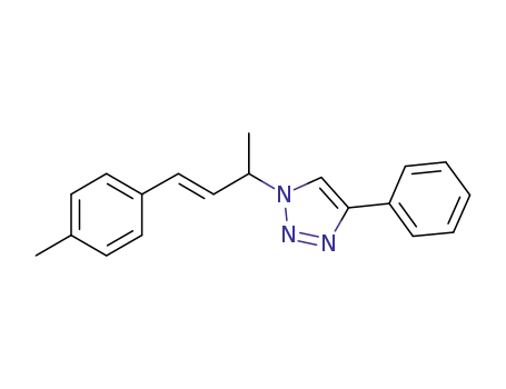 Molecular Structure of 1242077-04-8 ((E)-4-phenyl-1-(4-p-tolylbut-3-en-2-yl)-1H-1,2,3-triazole)