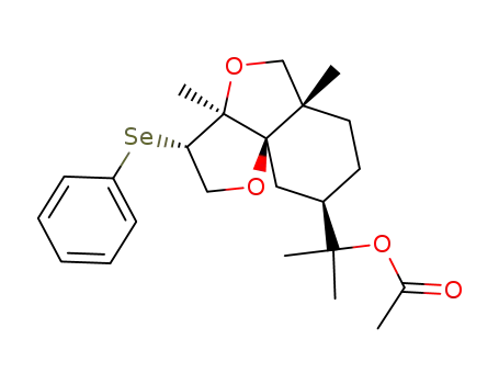 (3S,4S,5R)-1,4:2,5-diepoxy-3-phenylselanyl-1,2-secoeudesman-11-yl acetate