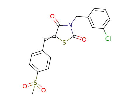 3-(3-chloro-benzyl)-5-(4-methanesulfonyl-benzylidene)-thiazolidine-2,4-dione