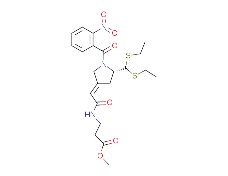 methyl (E)-3-[2-[(5S)-5-[bis(ethylthio)methyl]-1-(2-nitrobenzoyl)-tetrahydro-1H-3-pyrrolyliden]-acetamido]propionate