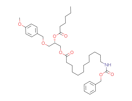 (+)-1-O-[12-N-(benzyloxycarbonyl)aminododecanoyl]-2-O-hexanoyl-3-O-(4'-methoxybenzyl)-sn-glycerol