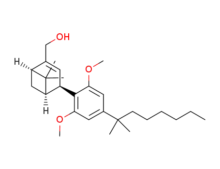 Molecular Structure of 256934-39-1 ((+/-)-4R-[4-(1,1-DIMETHYLHEPTYL)-2,6-DIMETHOXYPHENYL]-6,6-DIMETHYL-1R,5R-BICYCLO[3.1.1]HEPT-2-ENE-2-METHANOL)