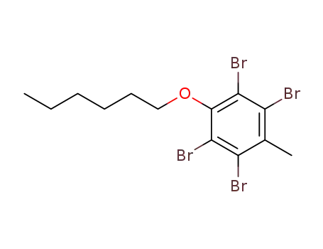 Molecular Structure of 381670-44-6 (1,2,4,5-tetrabromo-6-hexyloxy-3-methylbenzene)