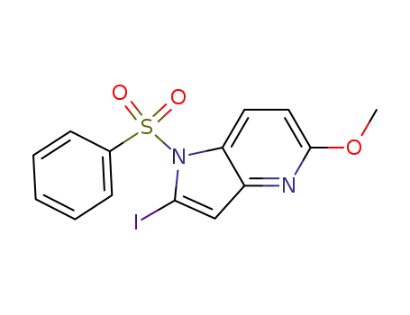 1-(페닐설포닐)-5-메톡시-2-요오도-4-아자인돌