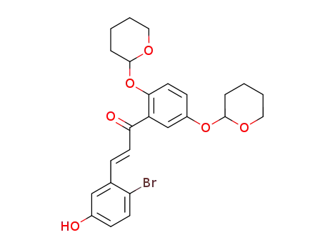 (E)-1-[2,5-Bis-(tetrahydro-pyran-2-yloxy)-phenyl]-3-(2-bromo-5-hydroxy-phenyl)-propenone