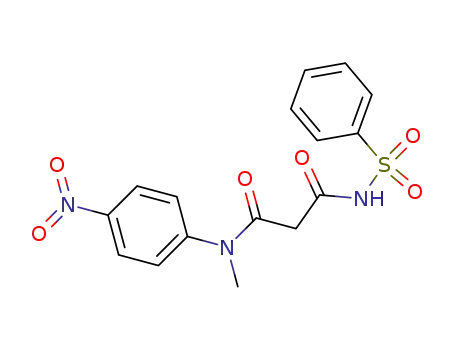 3-benzenesulfonylamino-<i>N</i>-methyl-<i>N</i>-(4-nitro-phenyl)-3-oxo-propionamide