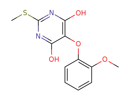 4(1H)-Pyrimidinone, 6-hydroxy-5-(2-methoxyphenoxy)-2-(methylthio)-