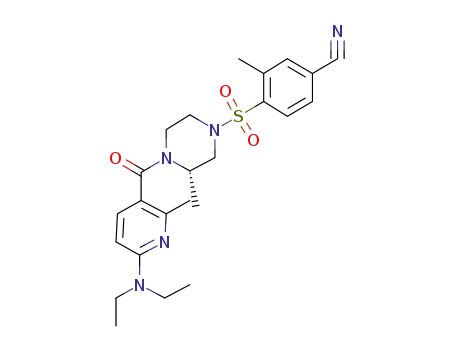 4-[((3S)-4-{[6-(diethylamino)-2-methyl-3-pyridinyl]carbonyl}-3-methyl-1-piperazinyl)sulfonyl]-3-methylbenzonitrile