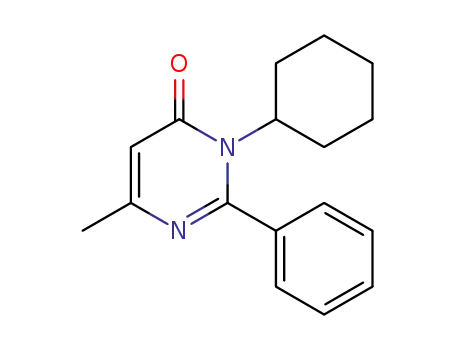 Molecular Structure of 1227077-50-0 (3-cyclohexyl-6-methyl-2-phenyl-4(3H)-pyrimidinone)