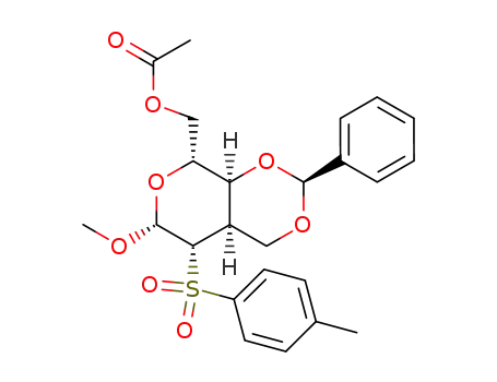 Acetic acid (2S,4aR,5S,6R,8R,8aS)-6-methoxy-2-phenyl-5-(toluene-4-sulfonyl)-hexahydro-pyrano[3,4-d][1,3]dioxin-8-ylmethyl ester