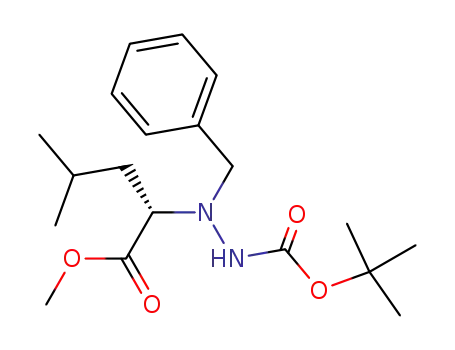 Molecular Structure of 672306-72-8 (Hydrazinecarboxylic acid,
2-[(1S)-1-(methoxycarbonyl)-3-methylbutyl]-2-(phenylmethyl)-,
1,1-dimethylethyl ester)