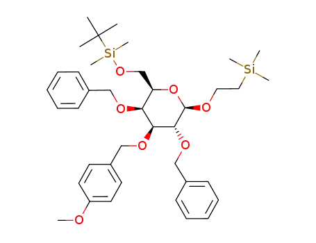 2-(trimethylsilyl)ethyl 2,4-di-O-benzyl-6-O-tert-butyldimethylsilyl-3-O-p-methoxybenzyl-β-D-galactopyranoside