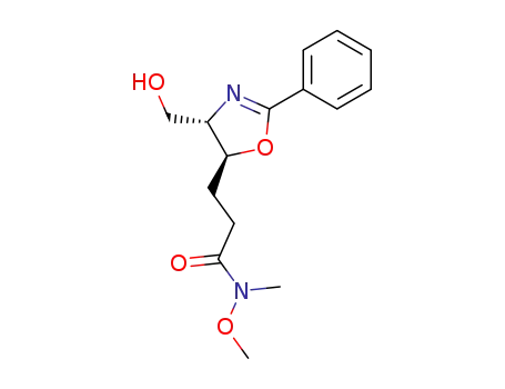 3-(4-hydroxymethyl-2-phenyl-4,5-dihydro-oxazol-5-yl)-<i>N</i>-methoxy-<i>N</i>-methyl-propionamide