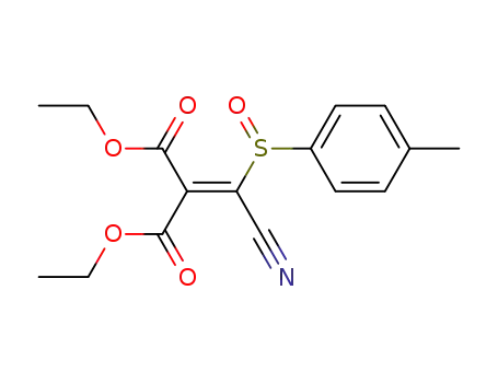 Molecular Structure of 380630-88-6 (diethyl 2-[cyano(toluene-4-sulfinyl)methylene]propanedioate)