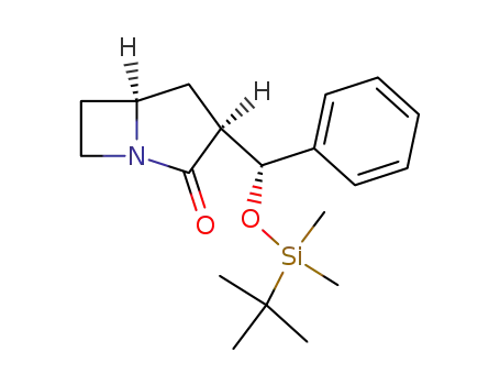 1-Azabicyclo[3.2.0]heptan-2-one,
3-[(R)-[[(1,1-dimethylethyl)dimethylsilyl]oxy]phenylmethyl]-, (3S,5R)-