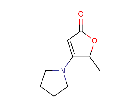 Molecular Structure of 65651-79-8 (2(5H)-Furanone, 5-methyl-4-(1-pyrrolidinyl)-)