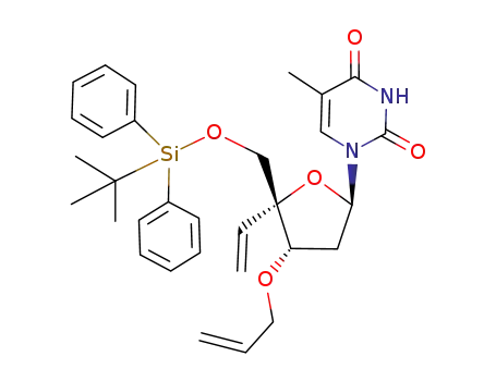 1-[4-allyloxy-5-(<i>tert</i>-butyl-diphenyl-silanyloxymethyl)-5-vinyl-tetrahydro-furan-2-yl]-5-methyl-1<i>H</i>-pyrimidine-2,4-dione