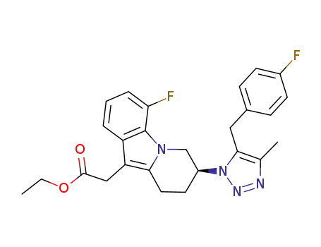 ethyl {4-fluoro-7-[5-(4-fluorobenzyl)-4-methyl-1H-1,2,3-triazoI-1-yl]-6,7,8,9-tetrahydropyrido[1,2-a]indol-10-yl}acetate
