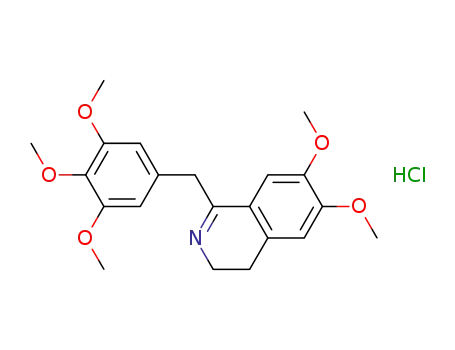 Isoquinoline,
3,4-dihydro-6,7-dimethoxy-1-[(3,4,5-trimethoxyphenyl)methyl]-,
hydrochloride