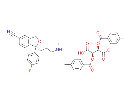 Molecular Structure of 1084839-40-6 ((+)-desmethyl citalopram DPTTA salt)