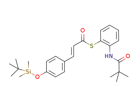 S-(2-(pivaloylamino)phenyl) (E)-3-(4-(tert-butyldimethylsilyloxy)phenyl)prop-2-enethioate