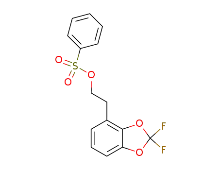 Molecular Structure of 531508-57-3 (2-(2,2-difluoro-1,3-benzodioxol-4-yl)ethyl benzenesulfonate)