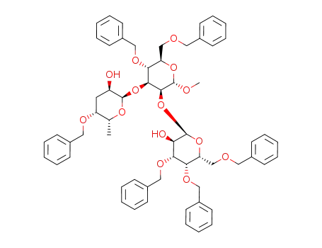 methyl 4,6-di-O-benzyl-2-O-(3'',4'',6''-tri-O-benzyl-α-D-galactopyranosyl)-3-O-(4'-O-benzyl-3',6'-dideoxy-α-D-xylohexopyranosyl)-α-D-mannopyranoside