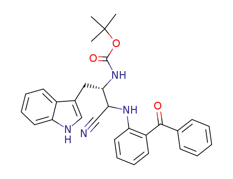Carbamic acid,
[(1S)-2-[(2-benzoylphenyl)amino]-2-cyano-1-(1H-indol-3-ylmethyl)ethyl]-,
1,1-dimethylethyl ester