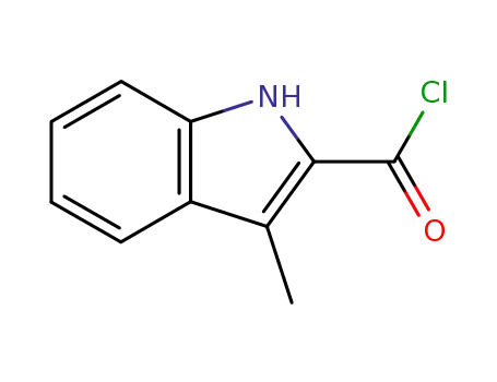 Molecular Structure of 120608-03-9 (1H-Indole-2-carbonylchloride,3-methyl-(9CI))