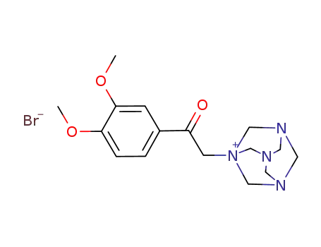 Molecular Structure of 1234216-77-3 (2-hexamethylenetetramino-1-(3,4-dimethoxyphenyl)ethanone-2-ium bromide)