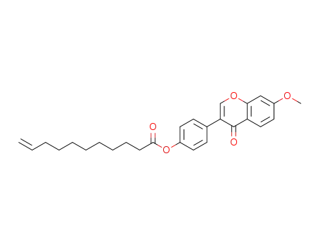 Molecular Structure of 1228174-14-8 (4-(7-methoxy-4-oxo-4H-chromen-3-yl)phenyl 10-undecenoate)