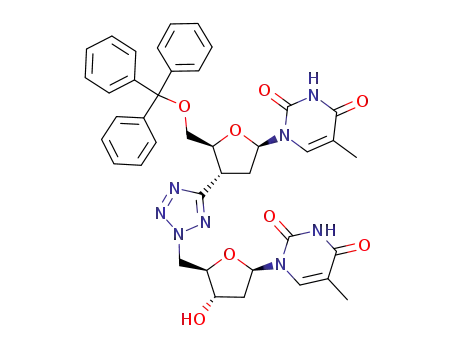 3'-deoxy-3'-[2-(5'-deoxythymidin-5'-yl)-2H-tetrazol-5-yl]-5'-O-tritylthymidine