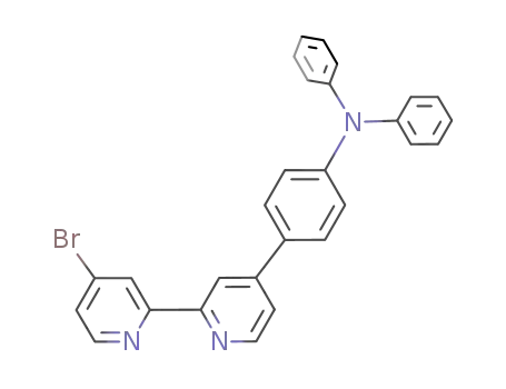 Molecular Structure of 1227401-68-4 (4-Br-4'-(p-NPh<sub>2</sub>-phenyl)-2,2'-bipyridine)