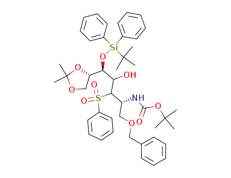 (2R,5R,6S)-3-benzenesulfonyl-1-benzyloxy-5-tert-butyldiphenylsilyloxy-2-tert-butoxycarbonylamino-4-hydroxy-6,7-O-isopropylidene-6,7-dihydroxyheptane