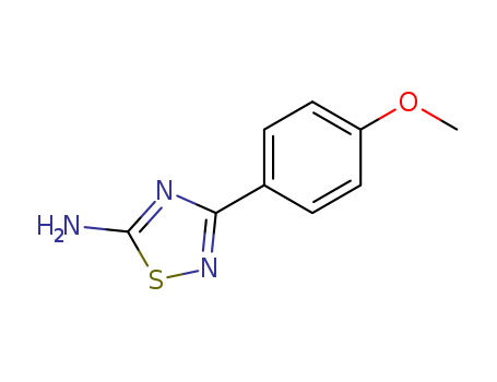 Molecular Structure of 138588-25-7 (1,2,4-Thiadiazol-5-amine, 3-(4-methoxyphenyl)-)