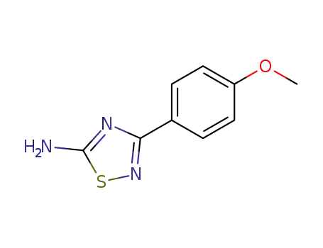 Molecular Structure of 138588-25-7 (1,2,4-Thiadiazol-5-amine, 3-(4-methoxyphenyl)-)