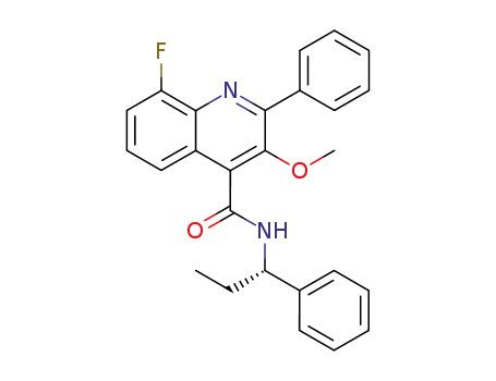 4-Quinolinecarboxamide,
8-fluoro-3-methoxy-2-phenyl-N-[(1S)-1-phenylpropyl]-