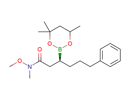 3-(4,4,6-trimethyl-1,3,2-dioxaborato)-6-phenylhexanoic acid N,N-methoxymethylamide