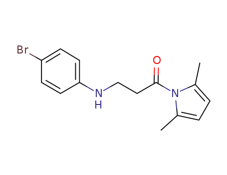 Molecular Structure of 1258500-19-4 (N-(3-(2,5-dimethyl-1H-pyrrol-1-yl)-3-oxoprop-1-yl)-4-bromoaniline)