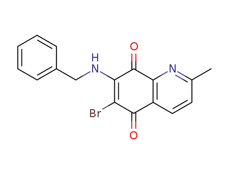 7-benzylamino-6-bromo-2-methylquinoline-5,8-dione