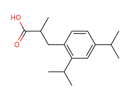 Molecular Structure of 849417-78-3 (Benzenepropanoic acid, a-methyl-2,4-bis(1-methylethyl)-)