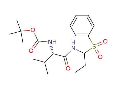 Carbamic acid,
[(1S)-2-methyl-1-[[[1-(phenylsulfonyl)propyl]amino]carbonyl]propyl]-,
1,1-dimethylethyl ester
