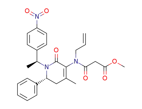 <i>N</i>-allyl-<i>N</i>-{4-methyl-1-[1-(4-nitro-phenyl)-ethyl]-2-oxo-6-phenyl-1,2,5,6-tetrahydro-pyridin-3-yl}-malonamic acid methyl ester