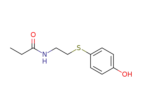 Molecular Structure of 155196-03-5 (N-[2-(4-HYDROXYPHENYLSULFANYL)ETHYL]PROPIONAMIDE)