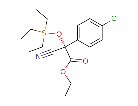 (S)-(-)-ethyl 2-cyano-2-(4-chloro)phenyl-2-triethylsiloxyacetate