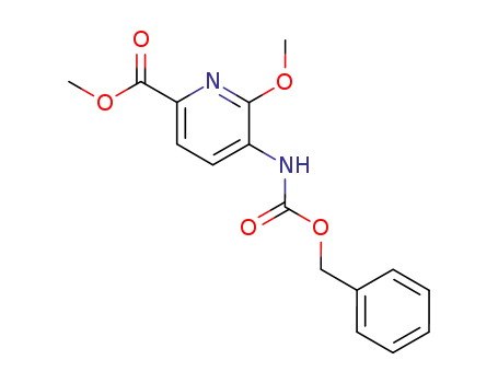 2-Pyridinecarboxylic acid,
6-methoxy-5-[[(phenylmethoxy)carbonyl]amino]-, methyl ester